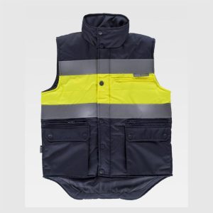 Colete Acolchoado Refletor Azul - Com Personalização